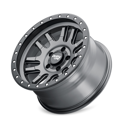 Dirty Life 9309 Canyon Pro 17x9/6x139.7 BP/0mm Offset/106mm Hub Satin Graphite Wheel - Beadlock