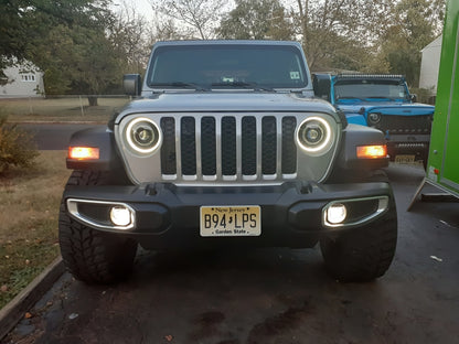 Oracle Jeep JL/Gladiator JT Oculus Bi-LED Projector Headlights - Amber/White Switchback