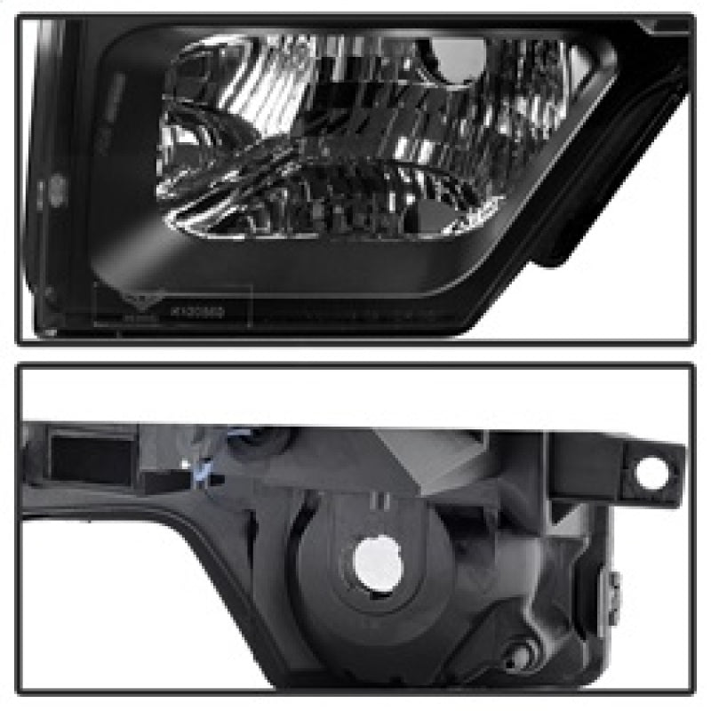 xTune Ford F150 09-14 Projector Headlights Halogen Model Only LED Halo Black PRO-JH-FF15009-CFB-BK