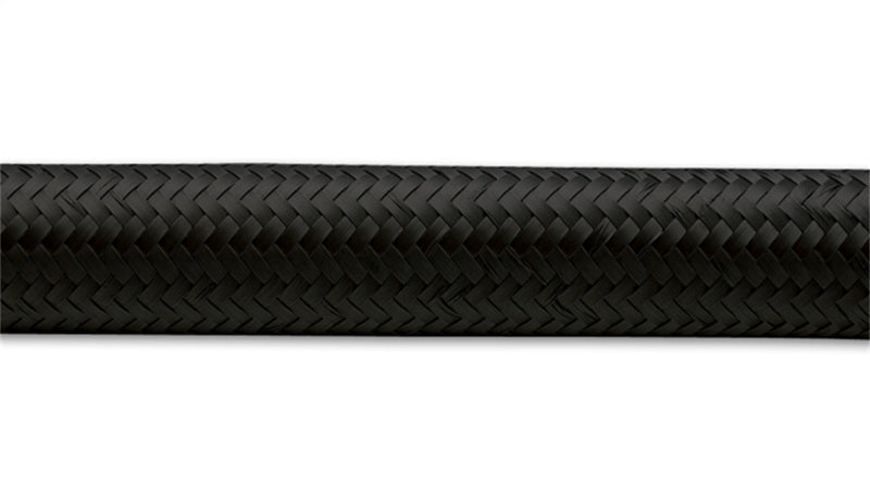 Vibrant -8 AN Black Nylon Braided Flex Hose (10 foot roll)