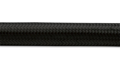 Vibrant -12 AN Black Nylon Braided Flex Hose (5 foot roll)