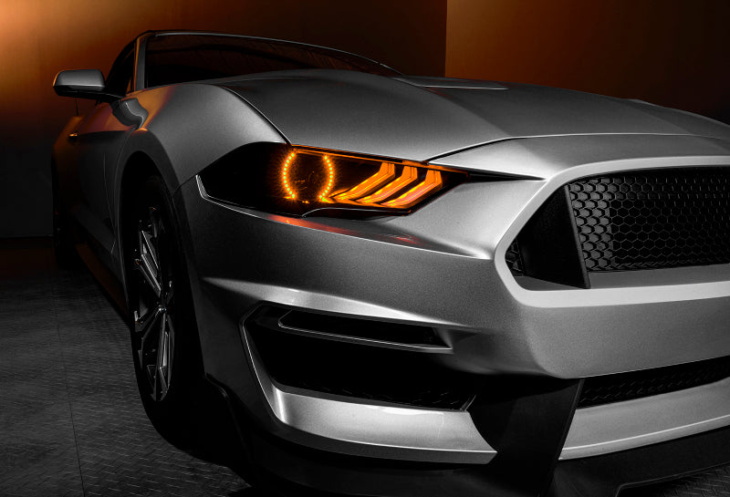 Oracle 18-21 Ford Mustang Dynamic DRL w/ Halo Kit & Sequential Turn Signal - ColorSHIFT