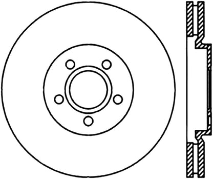 StopTech 03-09 Chrysler PT Cruiser Tur / 03-05 Dodge Neon SRT-4 Front Right Slotted & Drilled Rotor