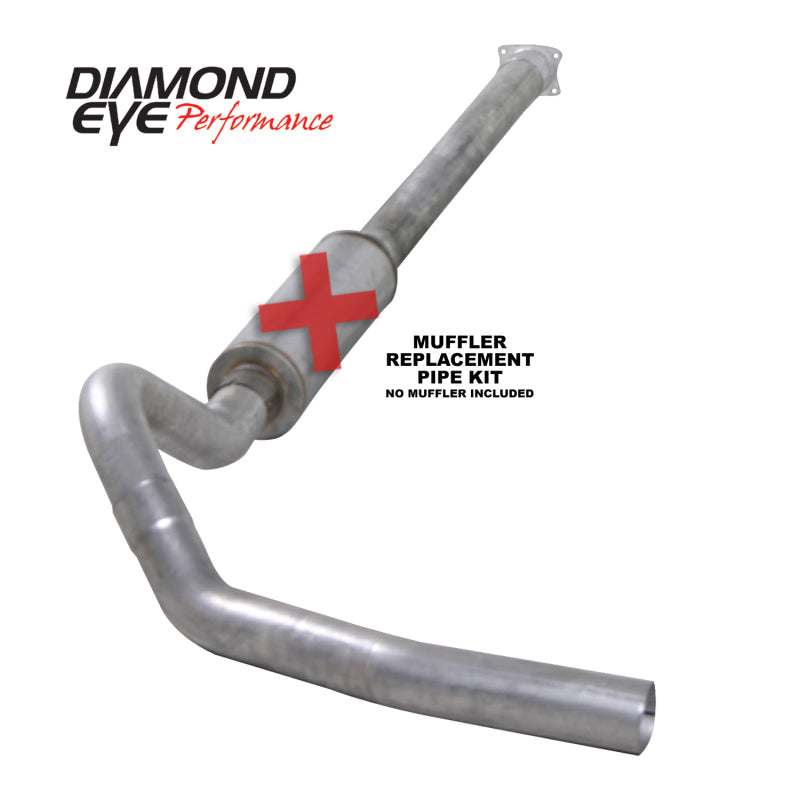 Diamond Eye KIT 4in Catback Single MFLR RPLCMENT PIPE SS 01-05 CHEVY/GMC 6.6L 2500/3500