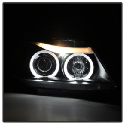 Spyder BMW E90 3-Series 06-08 Projector LED Halo Amber Reflector Rplc Bulb Blk PRO-YD-BMWE9005-AM-BK