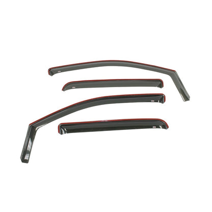 Westin 2015-2018 Chevrolet/GMC Colorado/Canyon Crew Cab In-Channel Wind Deflector 4pc - Smoke