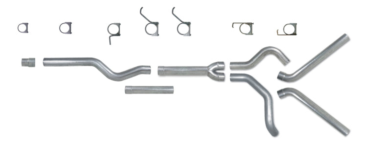 Diamond Eye KIT 4in Catback MFLR REPLACMENT PIPE DUAL AL: 2006-2007.5 CHEVY/GMC 6.6L 2500/3500