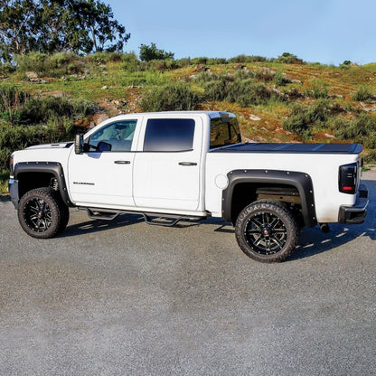 Westin 14-18 Chevrolet Silverado/GMC Sierra Crew Cab Outlaw Nerf Step Bars (Excl. Diesel) -Text. Blk