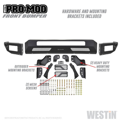 Westin 2011-2016 Ford F-250/350/450/550 Super Duty Pro-Mod Front Bumper - Textured Black