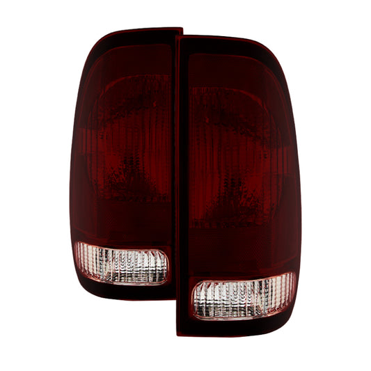 Xtune F150 Heritage Styleside 04 OEM Style Tail Lights Red Smoked ALT-JH-FF15097-OE-RSM