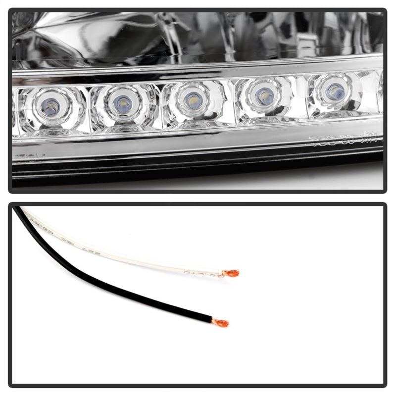 xTune Ford F150 97-03 Crystal Headlights w/ Clear LED Corners Chrome HD-ON-FF15097-LED-SET-C