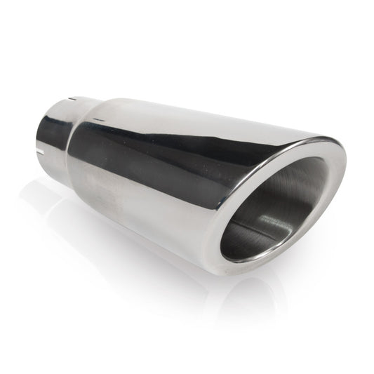 Stainless Works Double Wall Slash Cut Exhaust Tip - 3 1/2in Body 3in ID Inlet