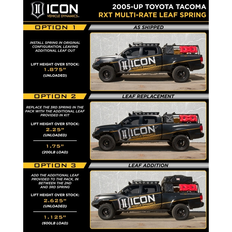 ICON 05-15 Toyota Tacoma 0-3.5in/16-17 Toyota Tacoma 0-2.75in Stg 9 Suspension System w/Tubular Uca