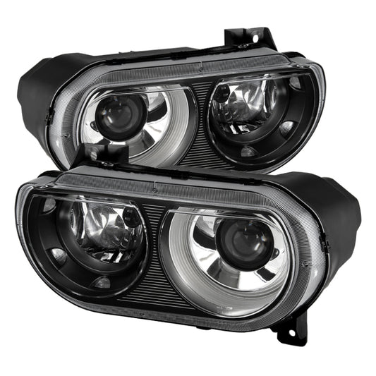 Xtune Dodge Challenger 08-14 Xenon Hid Model Only Projector Headlamps Black HD-JH-DCHAL08-HID-BK