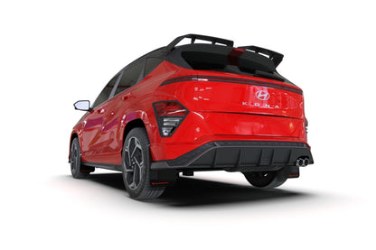 Rally Armor 2024 Hyundai Kona N Line Black UR Mud Flap - Metallic Black Logo