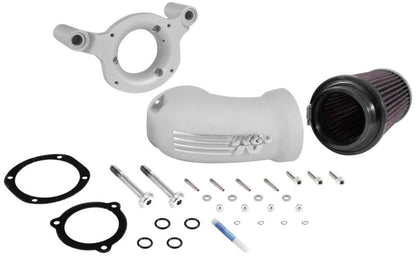 K&N 01-17 Harley-Davidson Softail / Dyna FI Performance Air Intake System Silver