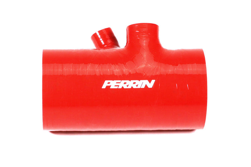 PERRIN 22-24 Subaru WRX / 20-25 LGT & OBXT Turbo Inlet Hose w/Turbo Adapter Flange (Short) - Red