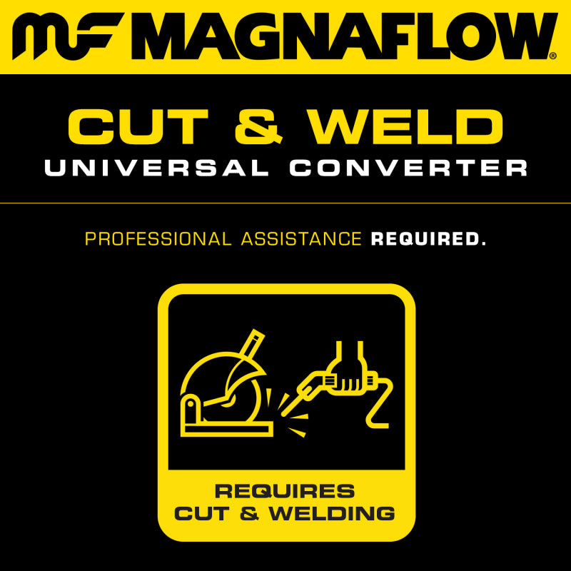 MagnaFlow Univ Cat Conv 2.25in Inlet/Outlet Center/Center Oval 12in Body L x 7in W x 16in Overall L