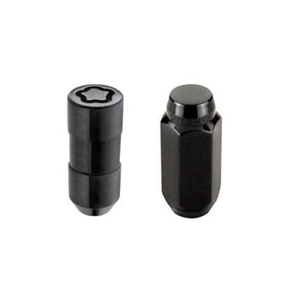 McGard 5 Lug Hex Install Kit w/Locks (Cone Seat Nut) M14X2.0 / 13/16 Hex / 2.25in. Length - Black