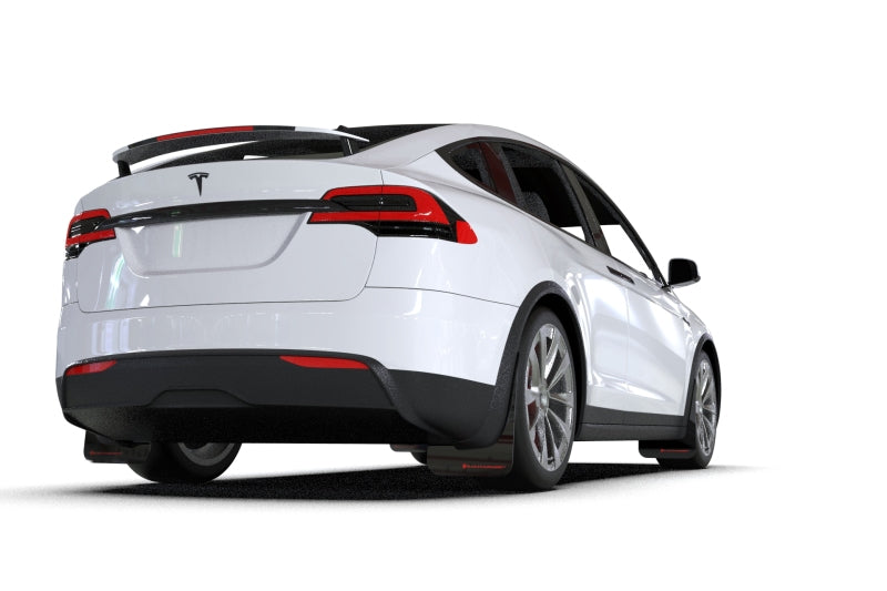 Rally Armor 22-26 Tesla Model X Black UR Mud Flap w/Red Logo
