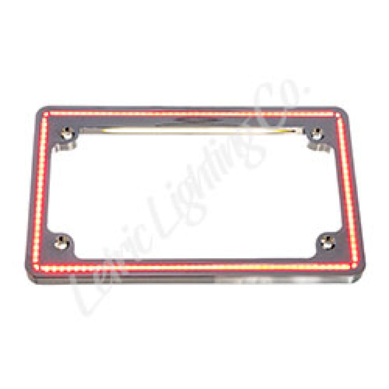 Letric Lighting 10-13 HD Road Glide/ Street Glide Perfect Plate Light License Plate Frame Chrome