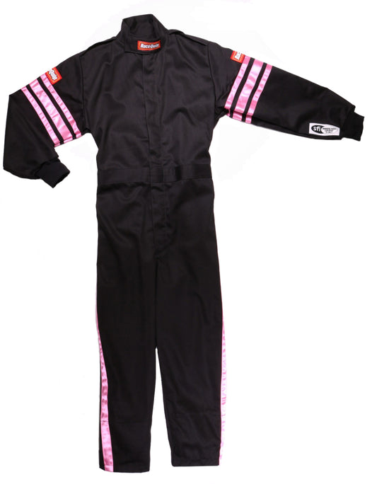 RaceQuip Pink Trim SFI-1 JR. Suit - Kids Small