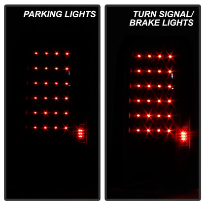 xTune Scion Xb 08-10 LED Tail Lights Black ALT-ON-TSXB08-LED-BK