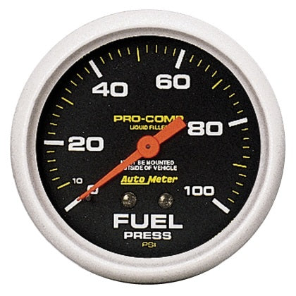 Autometer - Liquid Filled Mechanical 2-5/8inch 100 PSI Fuel Pressure Gauge