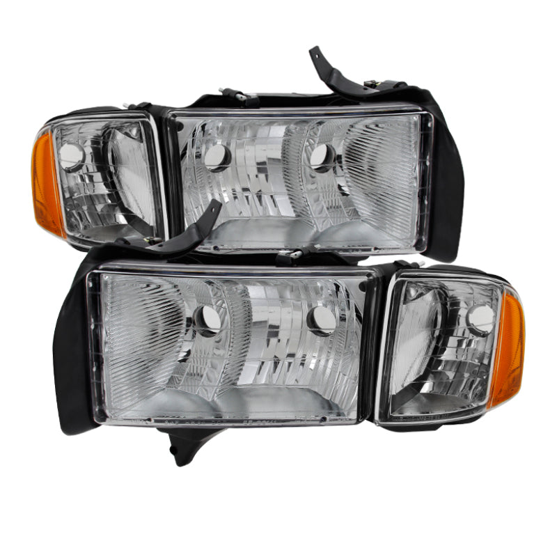 xTune Dodge Ram Sport Model Only 1999-2002 OEM Headlights Chrome HD-JH-DR99-SP-C