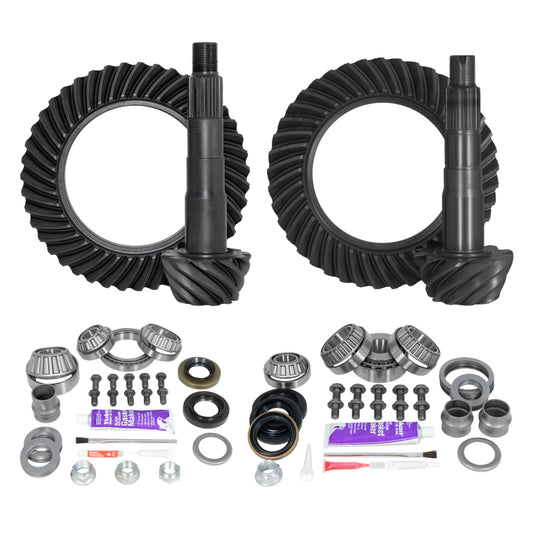 Yukon Gear Ring & Pinion Gear Kit Front & Rear for Toyota 8/8IFS Diff (w/Factory Locker) 4.30 Ratio