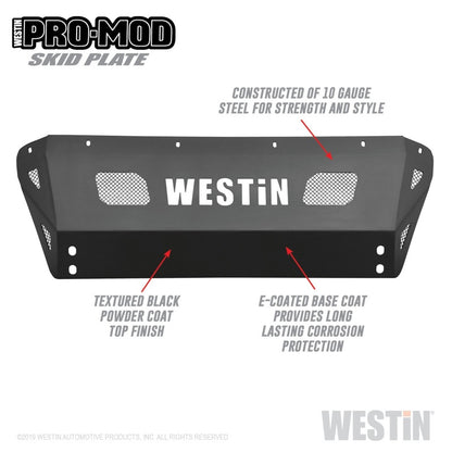 Westin 14-21 Toyota Tundra Pro-Mod Skid Plate - Textured Black
