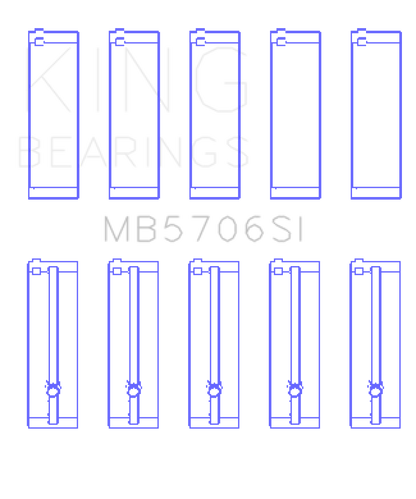 King Engine Bearings Hyundai i30 G4FC (Size +0.50mm) Main Bearing Set