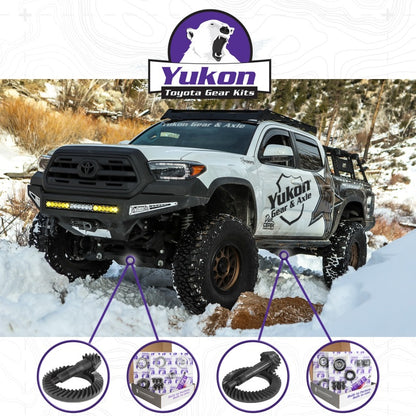 Yukon Gear Ring & Pinion Gear Kit Front & Rear for Toyota 8/8IFS Diff (A/T w/o E-Locker) 4.56 Ratio