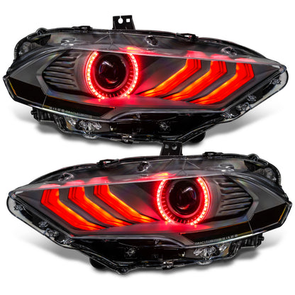 Oracle Lighting 18-23 Ford Mustang Dynamic ColorSHIFT LED Headlights - Black Series