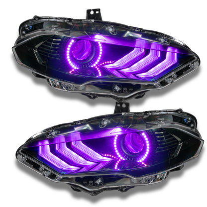 Oracle 18-21 Ford Mustang Dynamic DRL w/ Halo Kit & Sequential Turn Signal - ColorSHIFT