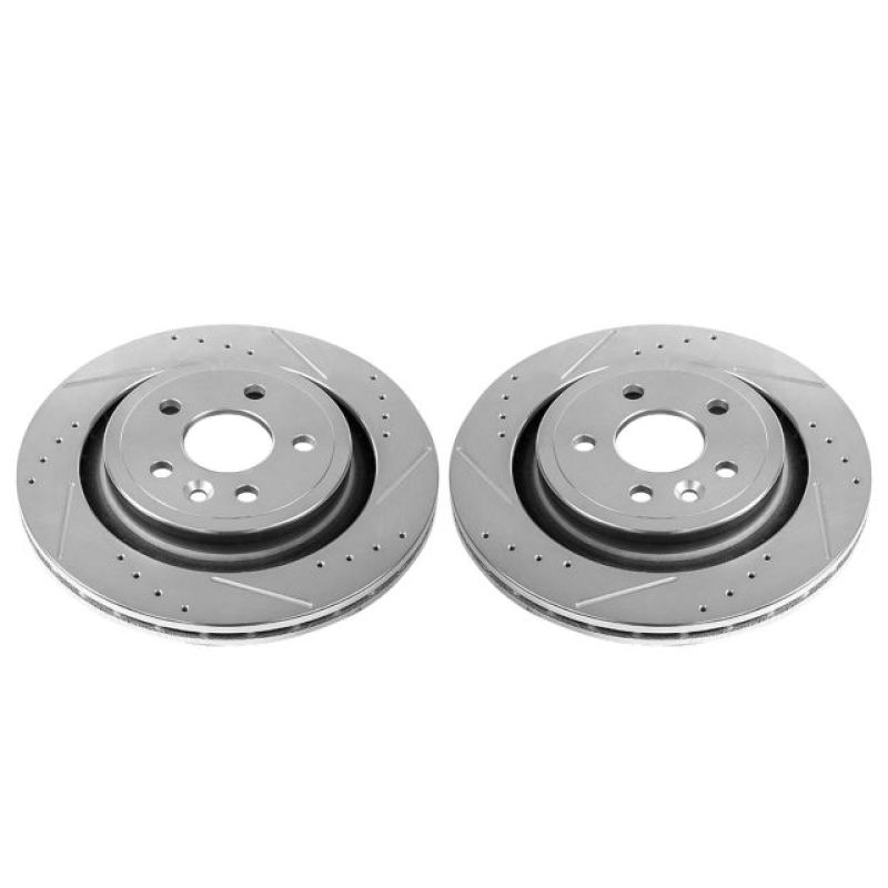 Power Stop 11-18 Volvo S60 Rear Evolution Drilled & Slotted Rotors - Pair