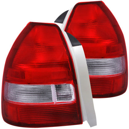 ANZO - 1996-2000 Honda Civic Taillights Red/Clear
