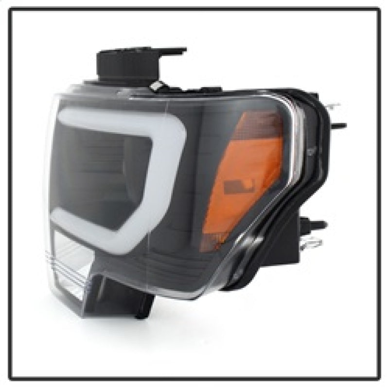 Spyder Ford F150 13-14 Projector Factory Xenon Model- Light Bar DRL Blk PRO-YD-FF15013-LBDRL-HID-BK