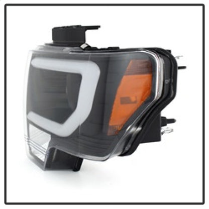 Spyder Ford F150 13-14 Projector Factory Xenon Model- Light Bar DRL Blk PRO-YD-FF15013-LBDRL-HID-BK