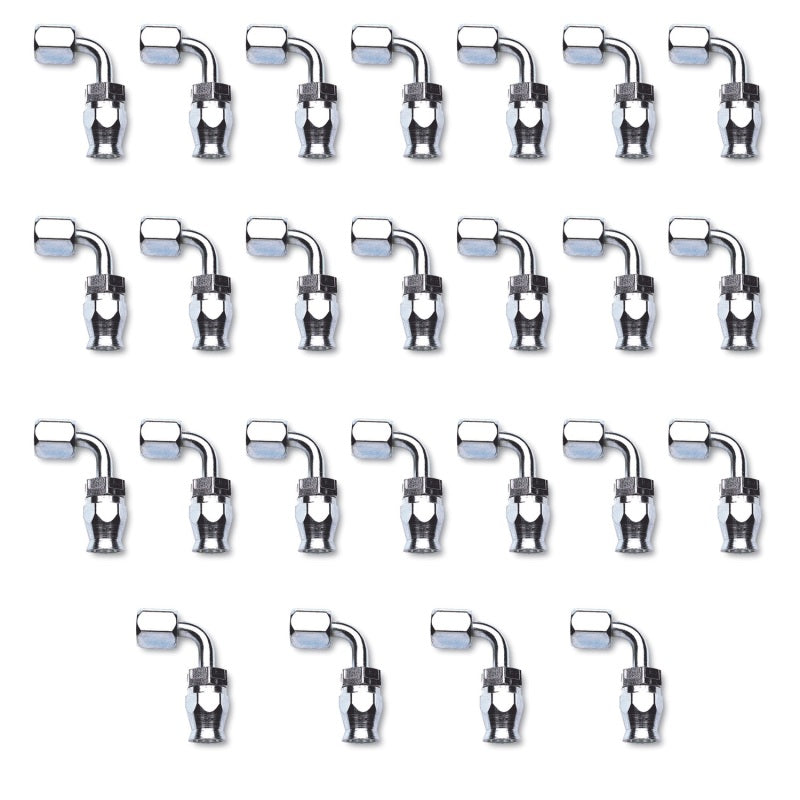 Russell Performance -6 AN Endura PowerFlex Power Steering 90 Degree Hose Ends(25 pcs.)