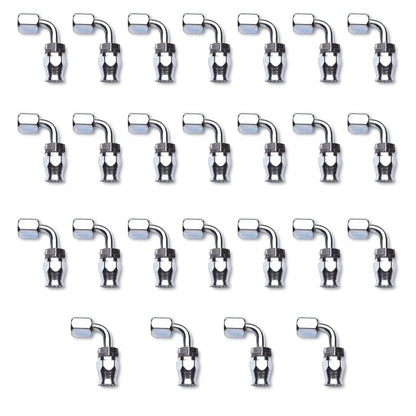 Russell Performance -6 AN Endura PowerFlex Power Steering 90 Degree Hose Ends(25 pcs.)