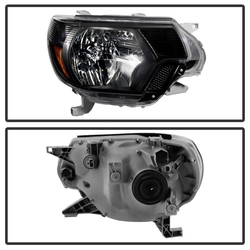 xTune Toyota Tacoma 2012-2015 OEM Style Headlights Black HD-JH-TTA12-AM-BK