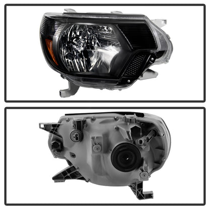 xTune Toyota Tacoma 2012-2015 OEM Style Headlights Black HD-JH-TTA12-AM-BK