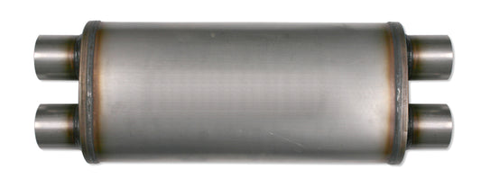 Diamond Eye Muffler 3-1/2in DL IN/DL OUT 22in BODY 28in OVERALL OVAL