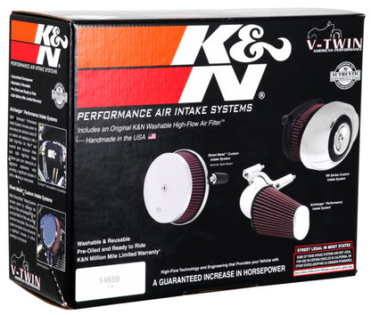 K&N 99+ Harley-Davidson Street Metal Intake System - Hammer Black