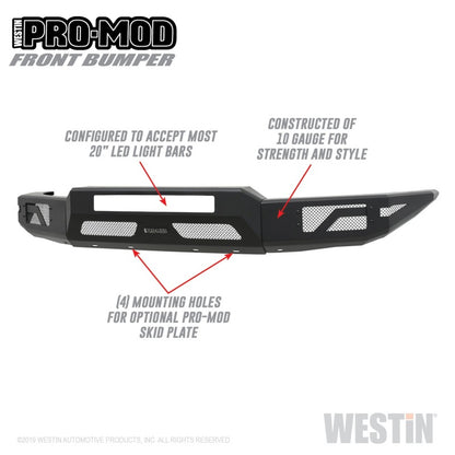 Westin 15-20 Chevrolet Colorado Pro-Mod Front Bumper - Textured Black