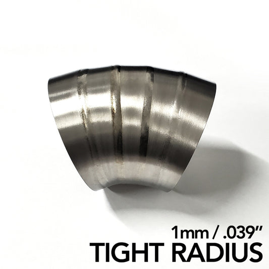 Ticon Industries 3.5in Welded Pie Cuts 1.65D Loose Radius 45 Deg Bend 1mm/.039in- 5pk