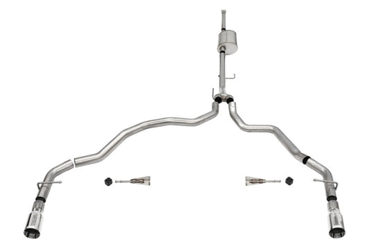 Corsa 2021-2025 Ford F-150 SuperCrew/6.5in Bed 5.0L V8 Sport Cat-Back Dual Rear Exit-Polished