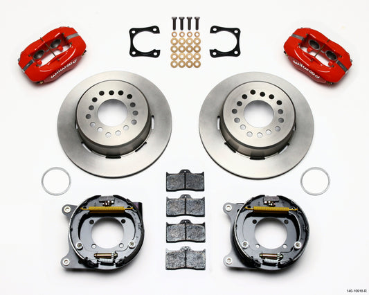 Wilwood Forged Dynalite P/S Park Brake Kit Red Chevy 12 Bolt-Spec 3.15in Bearing Staggered mt