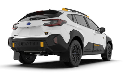 Rally Armor - 2024 Subaru Crosstrek (Wilderness Only) Black UR Mud Flap W/White Logo No Drilling Req